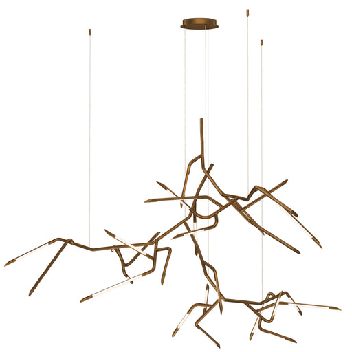 ET2 E25418-WBR Scion 80" 3 Light LED Pendant | Weathered Brass