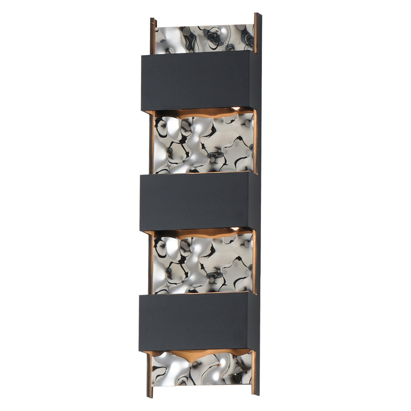 ET2 E30264-125BK Coulee Large LED Outdoor Wall Sconce | Black