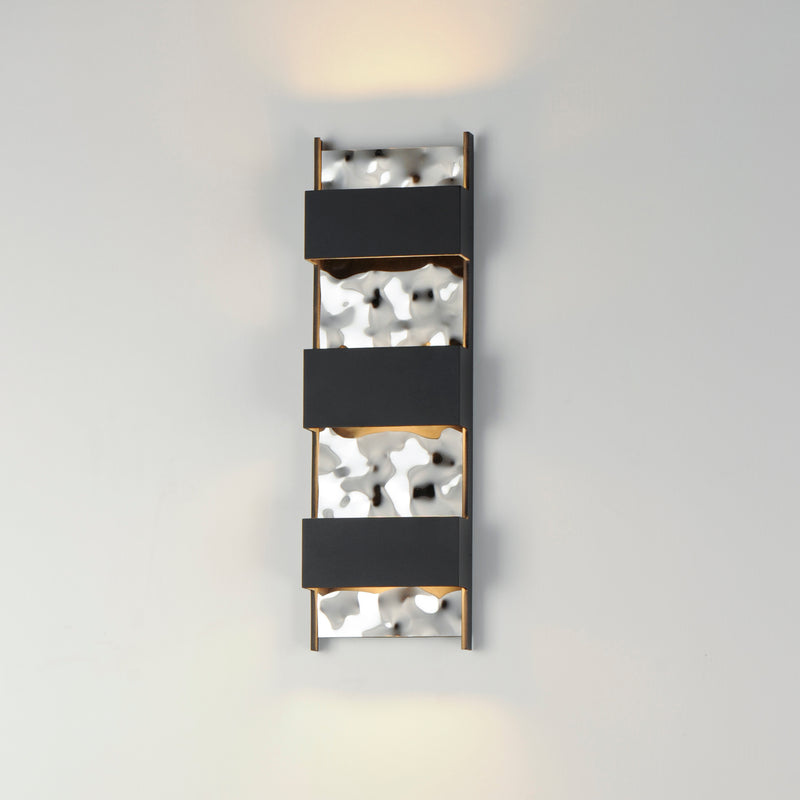 ET2 E30264-125BK Coulee Large LED Outdoor Wall Sconce | Black