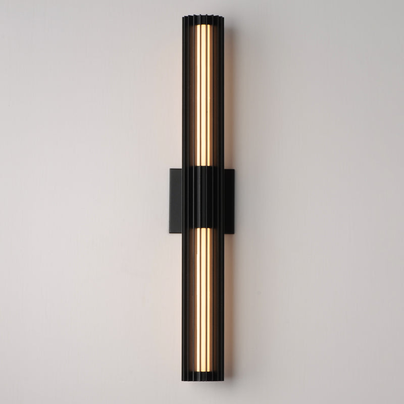 ET2 E30318-BK Citadel 28" LED Outdoor wall sconce | Black