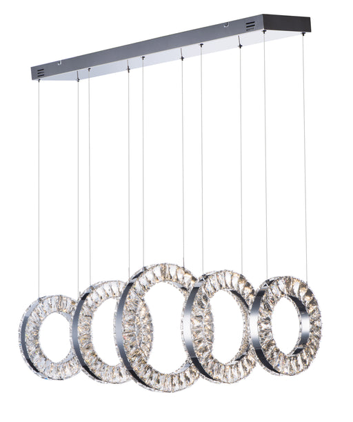 ET2 E30565-20PC Charm 5 Light LED Linear Pendant | Polished Chrome