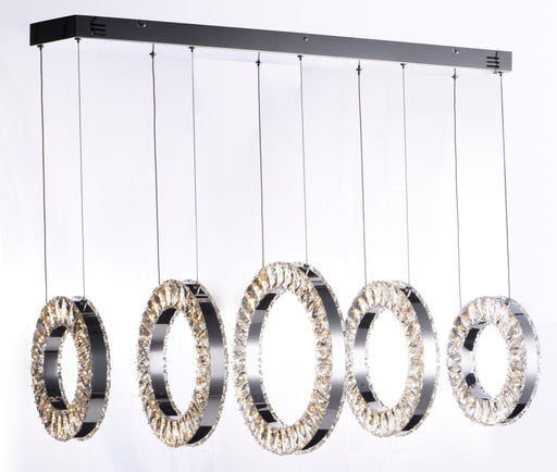 ET2 E30565-20PC Charm 5 Light LED Linear Pendant | Polished Chrome