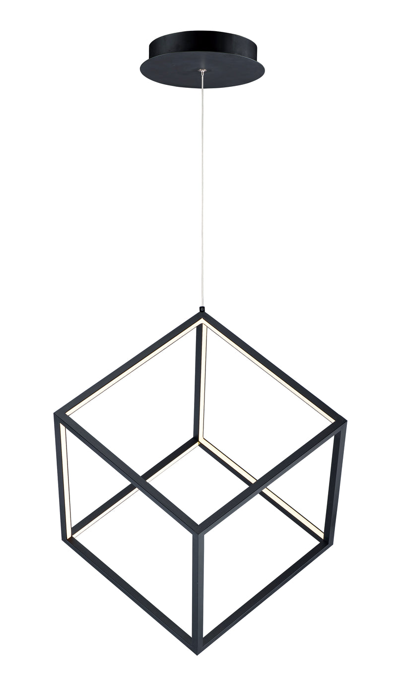 ET2 E30582-BK 4 Square 1 Light LED Pendant | Black