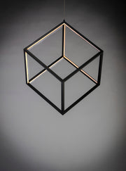 ET2 E30582-BK 4 Square 1 Light LED Pendant | Black