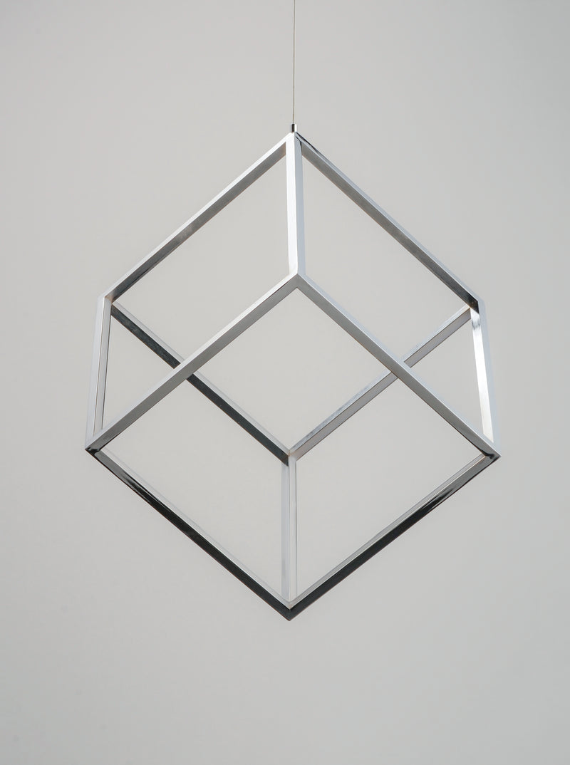 ET2 E30582-PC 4 Square 1 Light LED Pendant | Polished Chrome