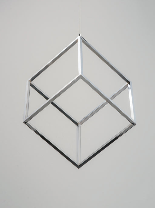 ET2 E30582-PC 4 Square 1 Light LED Pendant | Polished Chrome