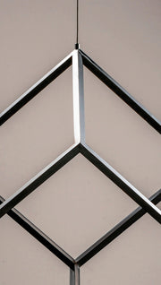 ET2 E30582-PC 4 Square 1 Light LED Pendant | Polished Chrome