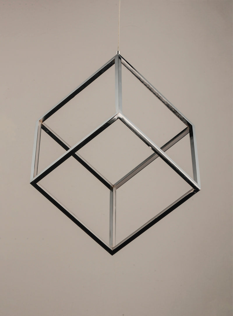 ET2 E30582-PC 4 Square 1 Light LED Pendant | Polished Chrome