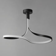ET2 E30660-BK Serpentine LED Semi Flush Mount | Black