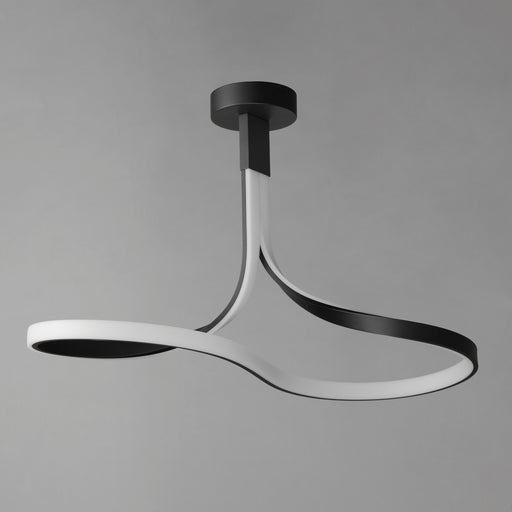 ET2 E30660-BK Serpentine LED Semi Flush Mount | Black
