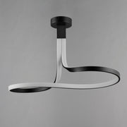 ET2 E30660-BK Serpentine LED Semi Flush Mount | Black