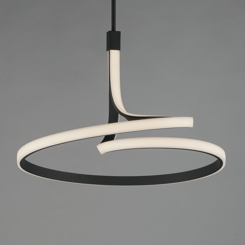 ET2 E30664-BK Serpentine Large Pendant | Black