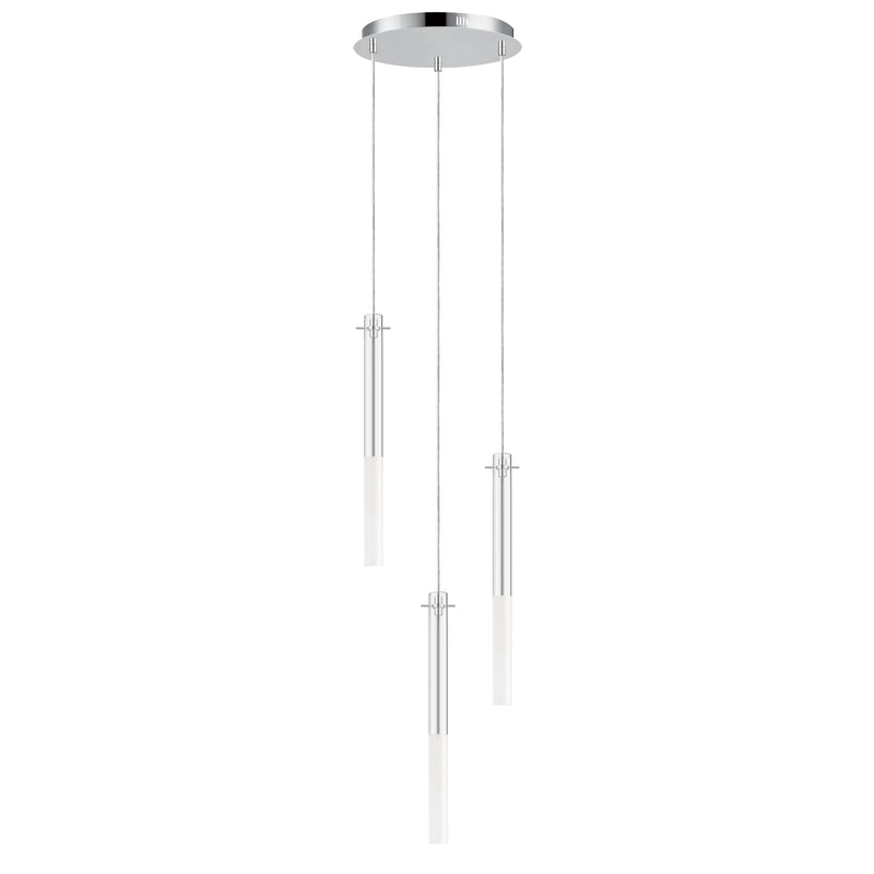 ET2 E31095-93PC Pipette 3 Light LED Pendant | Polished Chrome