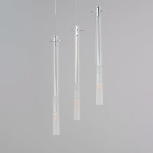 ET2 E31095-93PC Pipette 3 Light LED Pendant | Polished Chrome