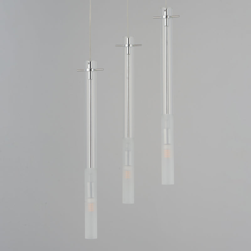 ET2 E31095-93PC Pipette 3 Light LED Pendant | Polished Chrome