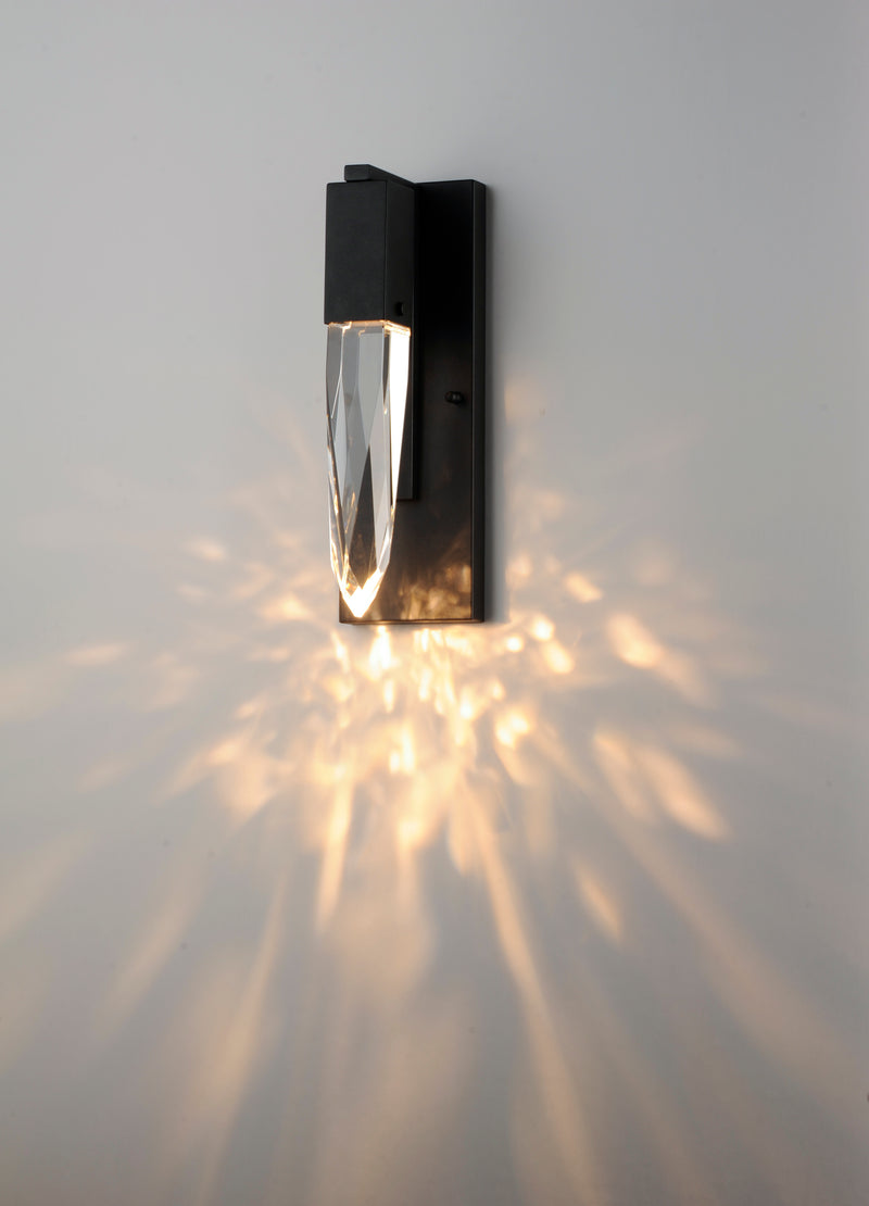 ET2 E31240-20BK Quartz LED Wall Sconce | Black