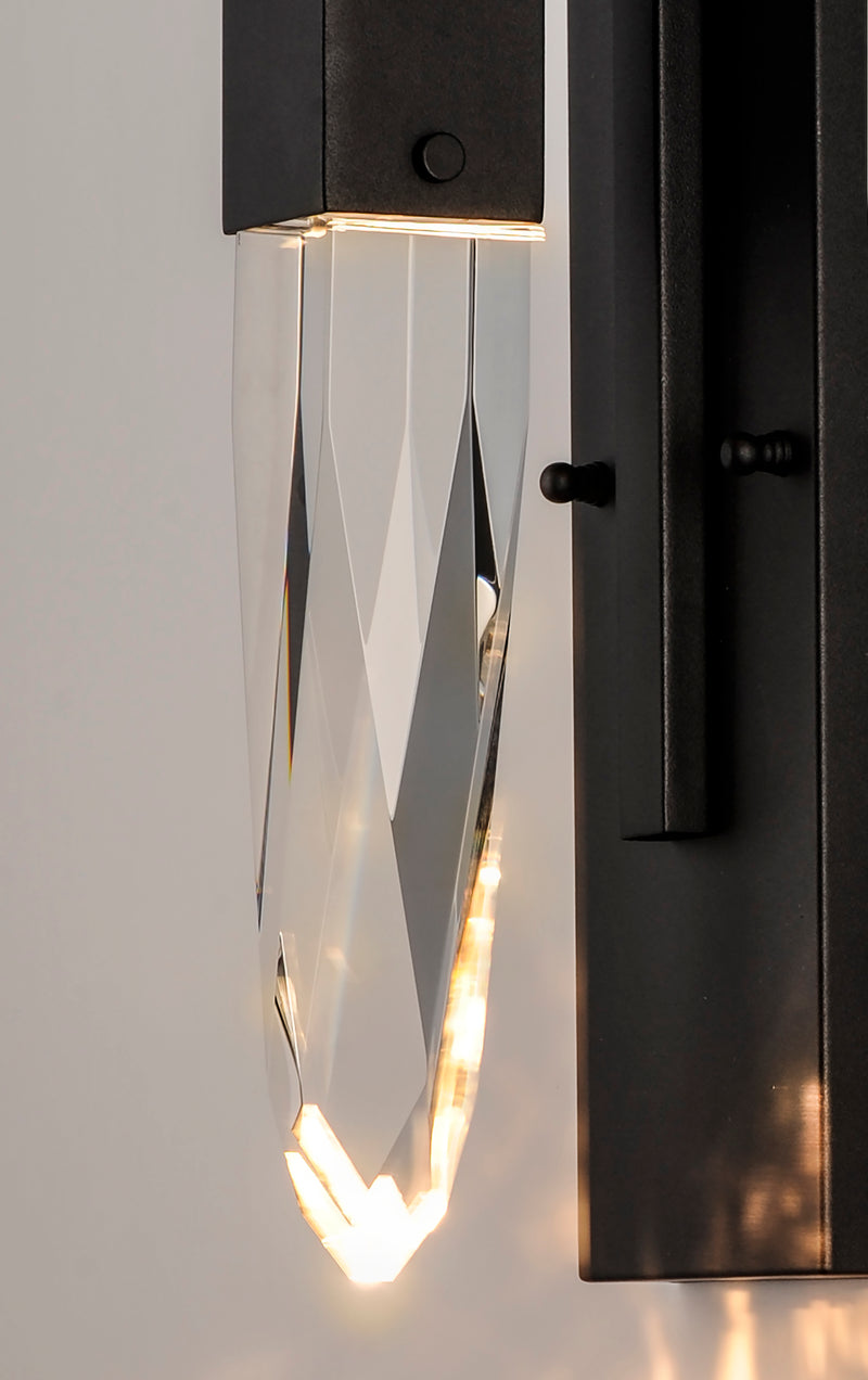 ET2 E31240-20BK Quartz LED Wall Sconce | Black