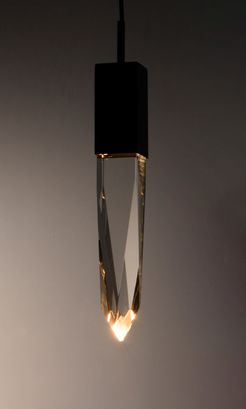 ET2 E31242-20BK Quartz 1 Light LED Pendant | Black