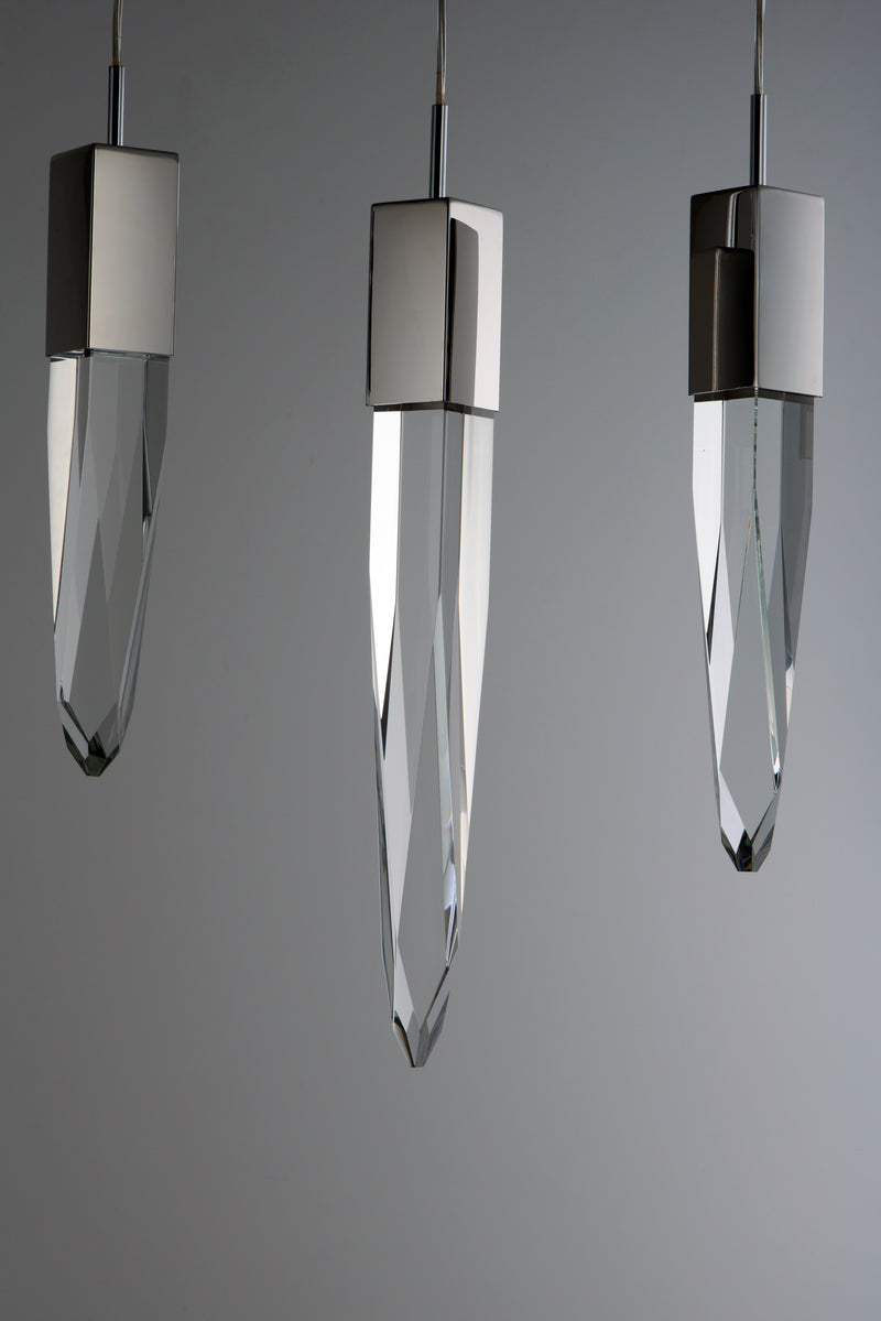 ET2 E31243-20PC Quartz 3 Light LED Pendant | Polished Chrome