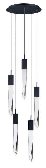 ET2 E31244-20BK Quartz 5 Light LED Pendant | Black