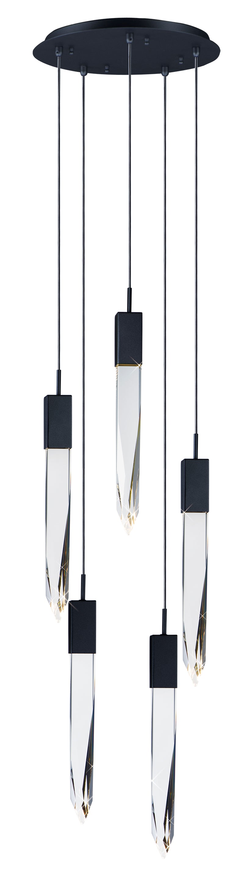 ET2 E31244-20BK Quartz 5 Light LED Pendant | Black