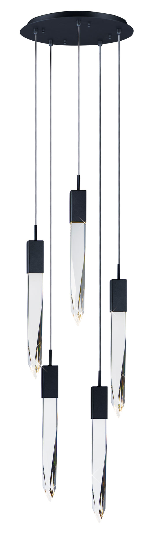 ET2 E31244-20BK Quartz 5 Light LED Pendant | Black