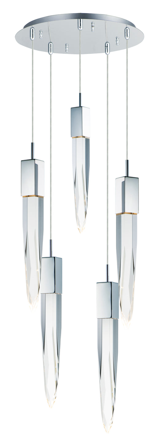 ET2 E31244-20PC Quartz 5 Light LED Pendant | Polished Chrome
