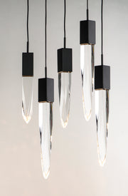 ET2 E31244-20BK Quartz 5 Light LED Pendant | Black