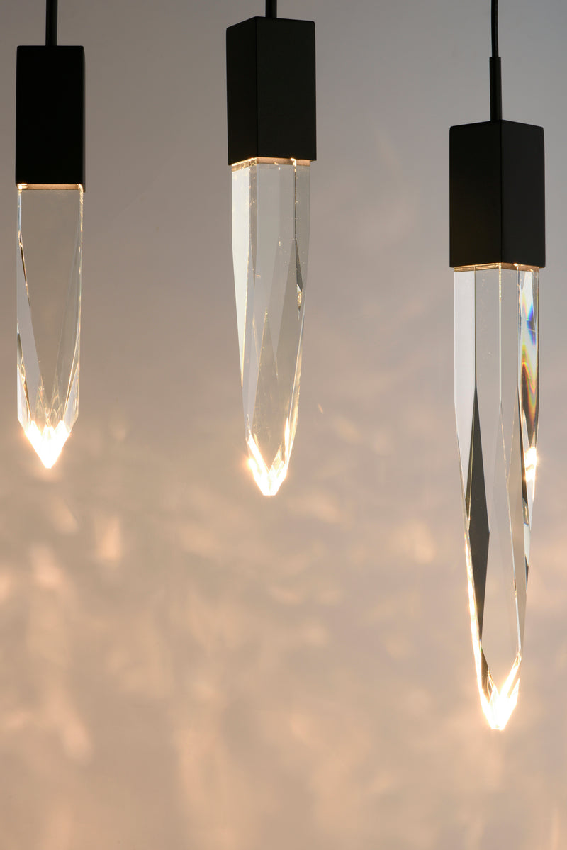 ET2 E31244-20BK Quartz 5 Light LED Pendant | Black