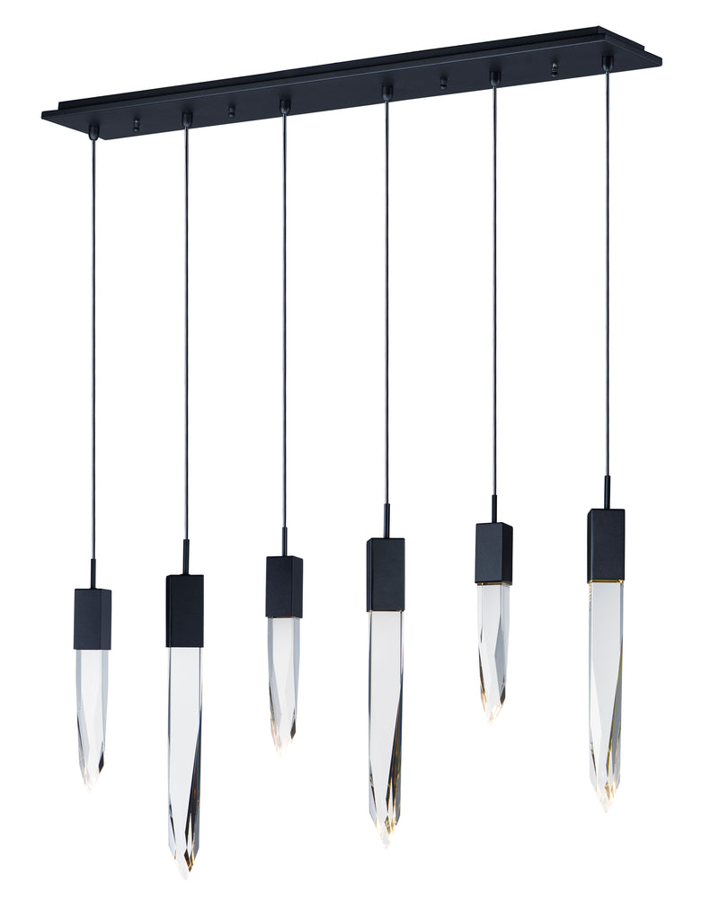 ET2 E31245-20BK Quartz 6 Light LED Pendant | Black