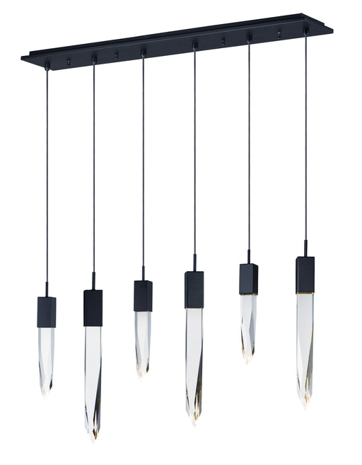ET2 E31245-20BK Quartz 6 Light LED Pendant | Black