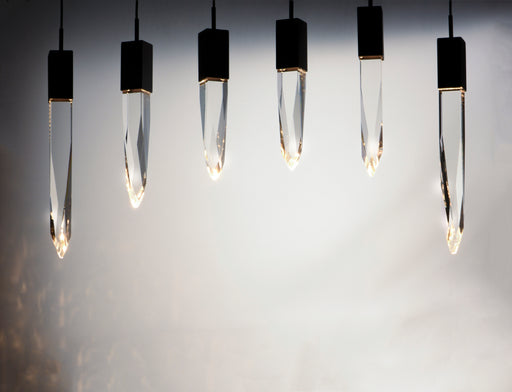 ET2 E31245-20BK Quartz 6 Light LED Pendant | Black