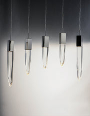ET2 E31245-20PC Quartz 6 Light LED Pendant | Polished Chrome