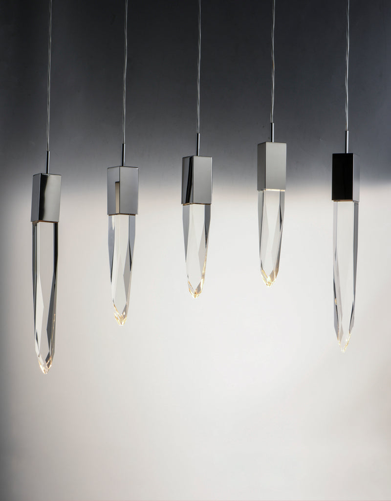 ET2 E31245-20PC Quartz 6 Light LED Pendant | Polished Chrome