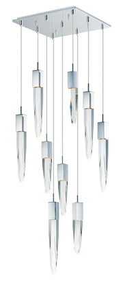 ET2 E31246-20PC Quartz 9 Light LED Pendant | Polished Chrome