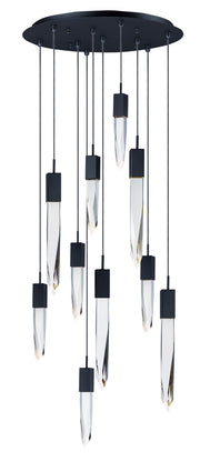 ET2 E31247-20BK Quartz 10 Light LED Pendant | Black
