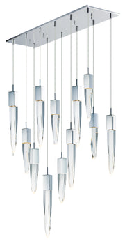 ET2 E31248-20PC Quartz 12 Light LED Pendant | Polished Chrome