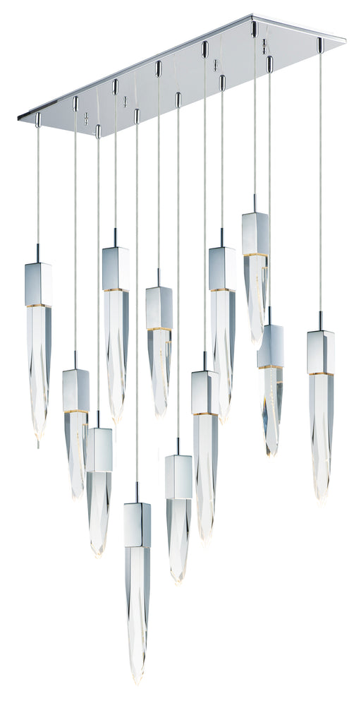 ET2 E31248-20PC Quartz 12 Light LED Pendant | Polished Chrome
