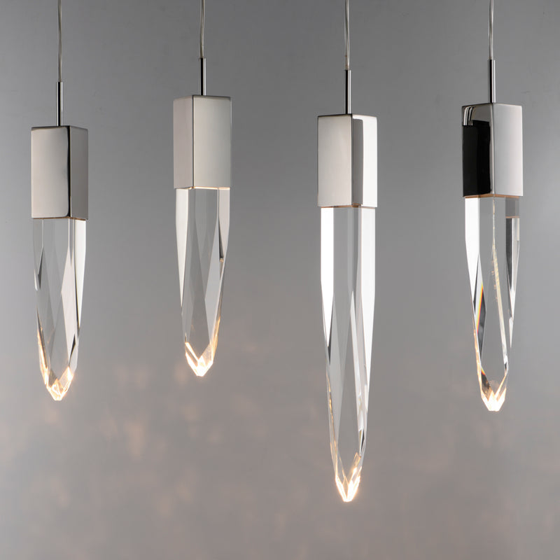 ET2 E31248-20PC Quartz 12 Light LED Pendant | Polished Chrome