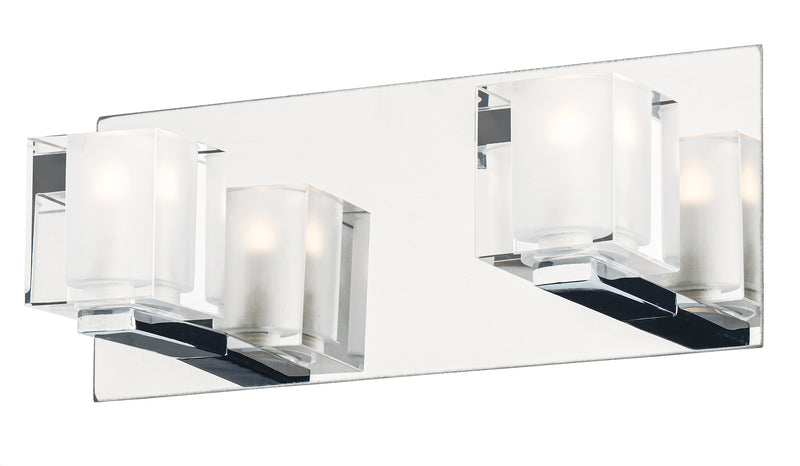 ET2 E32032-18PC Blocs 2 Light LED Wall Sconce | Polished Chrome