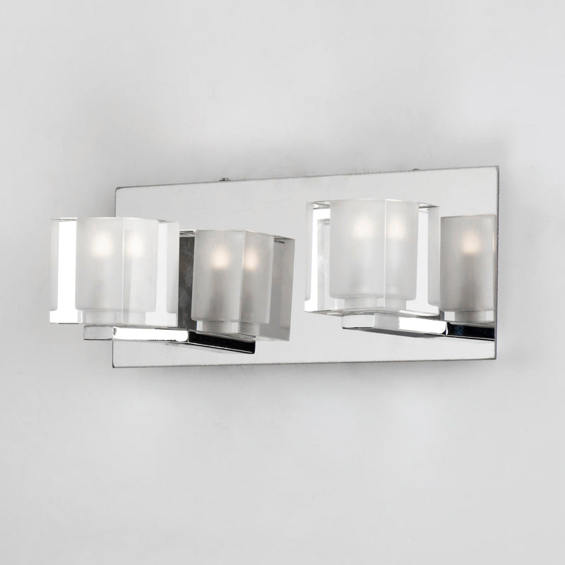 ET2 E32032-18PC Blocs 2 Light LED Wall Sconce | Polished Chrome
