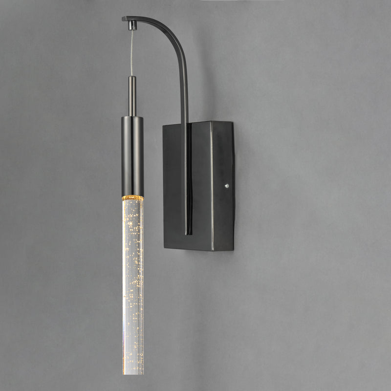 ET2 E32770-91BC Scepter 1 Light LED Wall Sconce | Black Chrome