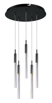 ET2 E32775-91BC Scepter 5 Light LED Pendant | Black Chrome