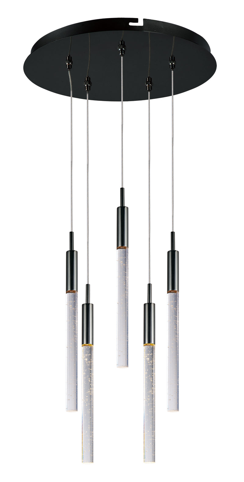 ET2 E32775-91BC Scepter 5 Light LED Pendant | Black Chrome