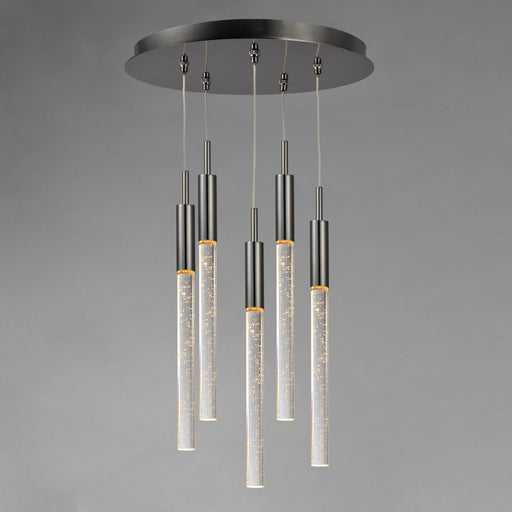 ET2 E32775-91BC Scepter 5 Light LED Pendant | Black Chrome