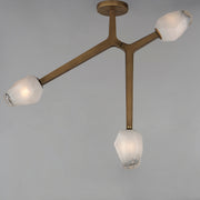 ET2 E32790-93NAB Blossom 3 Light LED Flush Mount | Natural Aged Brass