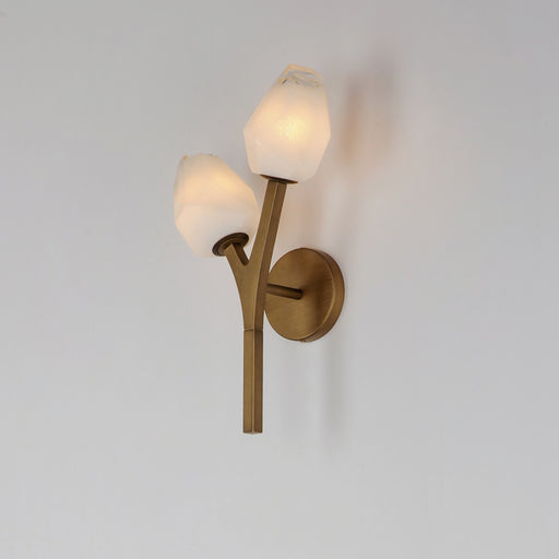ET2 E32792-93NAB Blossom 2 Light LED Wall Sconce | Natural Aged Brass