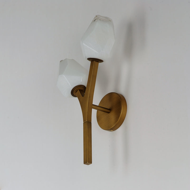 ET2 E32792-93NAB Blossom 2 Light LED Wall Sconce | Natural Aged Brass