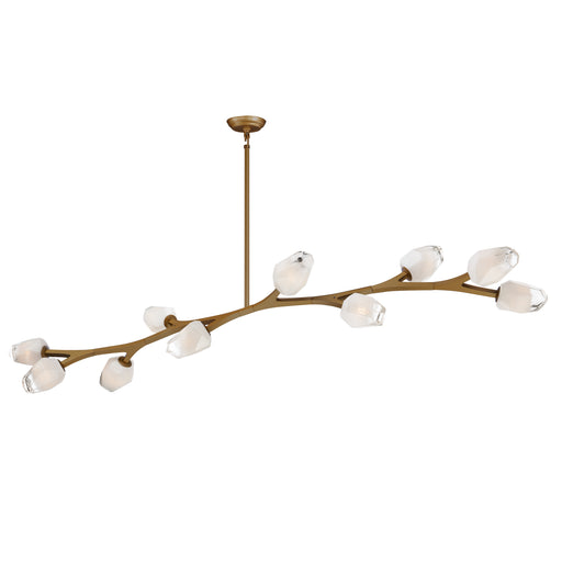 ET2 E32797-93NAB Blossom 10 Light LED Pendant | Natural Aged Brass