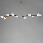 ET2 E32797-93NAB Blossom 10 Light LED Pendant | Natural Aged Brass